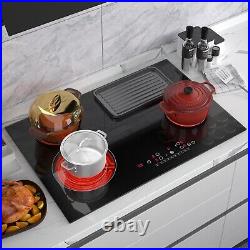 220V 7200W Electric Induction 4 Burner Cooktop Countertop Stove Glass Hot Plate