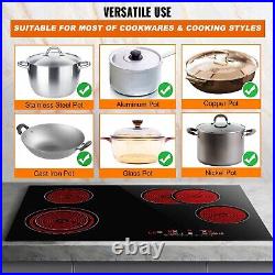 220V 7200W Electric Induction 4 Burner Cooktop Countertop Stove Glass Hot Plate