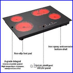 220V 7200W Electric Induction 4 Burner Cooktop Countertop Stove Glass Hot Plate