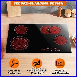 220V 7200W Electric Induction 4 Burner Cooktop Countertop Stove Glass Hot Plate