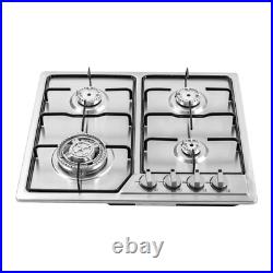 22x20 Built in Gas Cooktop 4 Burners Stainless Steel Stove Top NG/LPG Gas Hob