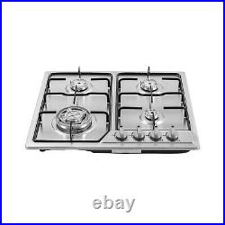 22x20 Built in Gas Cooktop 4 Burners Stainless Steel Stove Top NG/LPG Gas Hob