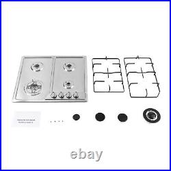 22x20 Built in Gas Cooktop 4 Burners Stainless Steel Stove Top NG/LPG Gas Hob