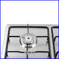 22x20 Built in Gas Cooktop 4 Burners Stainless Steel Stove Top NG/LPG Gas Hob