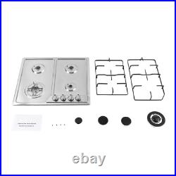 22x20 Built in Gas Cooktop 4 Burners Stainless Steel Stove Top NG/LPG Gas Hob
