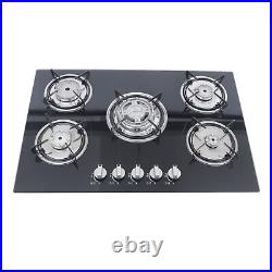 23/30 4/5 Burners Built-In NG LPG Gas Stove Cooktop Tempered Glass Cooker NEW