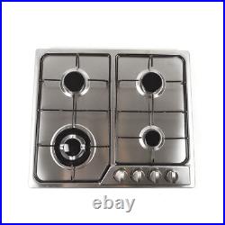 23/34 5 Burners Stove Top Built-In Gas Propane Cooktop Cooking Stainless Steel