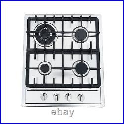 23/34 5 Burners Stove Top Built-In Gas Propane Cooktop Cooking Stainless Steel