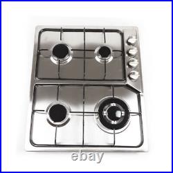 23/34 5 Burners Stove Top Built-In Gas Propane Cooktop Cooking Stainless Steel