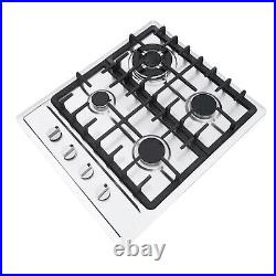 23/34 5 Burners Stove Top Built-In Gas Propane Cooktop Cooking Stainless Steel