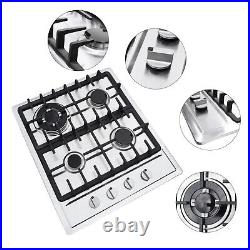 23/34 5 Burners Stove Top Built-In Gas Propane Cooktop Cooking Stainless Steel