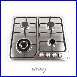 23/34 5 Burners Stove Top Built-In Gas Propane Cooktop Cooking Stainless Steel