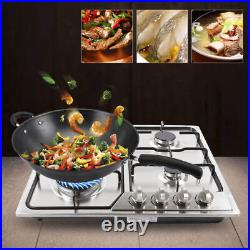 23/34 Cooktop Cooking Stainless Steel 5 Burners Stove Top Built-In Gas Propane