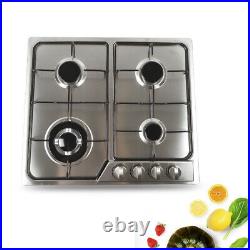 23 4 Burner Built-in Gas Cooktops Stainless Steel Natural Gas Stove Top US