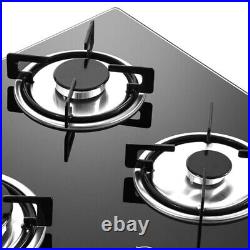 23 4 Burners Built-in Stove LPG/NG Gas Cooktop Tempered glass Surface Cooker US