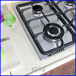 23'' Cooker Built-in 4 Burner Stove 110V 3300W LPG/Gas Hob Cooktop Stainless