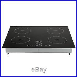 23 Electric Cooktop 4 Hob Cooker Stove Glass Induction Plate Hob Cooktop-US