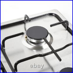 23 Inch 4 Burners Built-in Gas Stove Propane LPG/NG Countertop Cooktop Cooker US