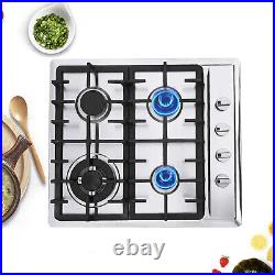 23 Inch 4 Burners Kitchen Gas Cooking Cooktop Built-In Stove Top Gas Cook Stove