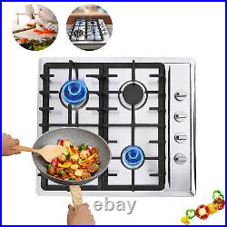 23 Inch 4 Burners Kitchen Gas Cooking Cooktop Built-In Stove Top Gas Cook Stove