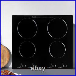 23 Inch Countertop Electric Cooktop 4 Burner, 110V Electric Stovetop
