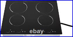 23 Inch Countertop Electric Cooktop 4 Burner, 110V Plug in Electric Stovetop