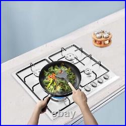 23 Stove Top 4 Burners Built-In Gas Propane LPG Cooktop Cooking Stainless Steel