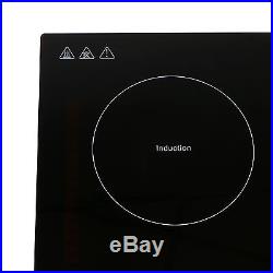 23 in 4 Burners Induction Cooktop Black Glass Plate 4 Zone IH Cooktop 6800W 220V