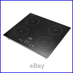 23in 220V 6800W Electric Induction Hob 4 Burner Stoves Glass Plate Cooktops -USA