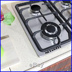 23inch 4 Burner Gas Cooktop Stainless Steel NG/LPG Conversion Cook Top Stove