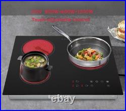 24 3-Burner Built-in Electric Cooktop Ceramic Stove Top Touch Timing 110V 2600W 24 3-Burner Built-in Electric Cooktop Ceramic Stove Top Touch Timing 110V 2600W