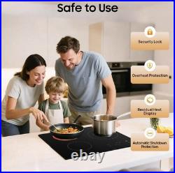 24 3-Burner Built-in Electric Cooktop Ceramic Stove Top Touch Timing 110V 2600W 24 3-Burner Built-in Electric Cooktop Ceramic Stove Top Touch Timing 110V 2600W