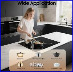 24 3-Burner Built-in Electric Cooktop Ceramic Stove Top Touch Timing 110V 2600W 24 3-Burner Built-in Electric Cooktop Ceramic Stove Top Touch Timing 110V 2600W