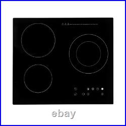 24 3-Burner Built-in Electric Cooktop Ceramic Stove Top Touch Timing 110V 2600W 24 3-Burner Built-in Electric Cooktop Ceramic Stove Top Touch Timing 110V 2600W