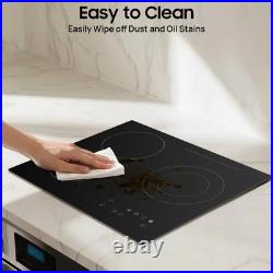 24 3-Burner Built-in Electric Cooktop Ceramic Stove Top Touch Timing 110V 2600W 24 3-Burner Built-in Electric Cooktop Ceramic Stove Top Touch Timing 110V 2600W