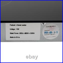24 3-Burner Built-in Electric Cooktop Ceramic Stove Top Touch Timing 110V 2600W