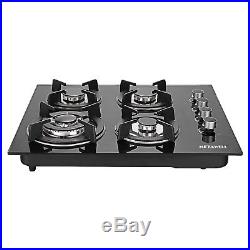 24 Branded Tempered Glass 4 Burners Kitchen Stove LPG/NG Gas Hob Cooktop Cook