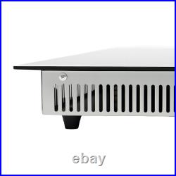 24 Built-in Electric Ceramic Cooktop 3 Burners Stove Touch Control, 2600W Total