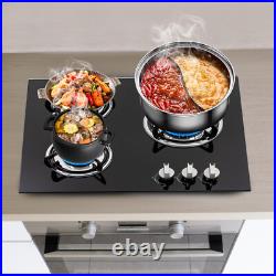 24 Built-in Gas Cooktop 3 Burner Gas Stovetop With Thermocouple Protection 24 Built-in Gas Cooktop 3 Burner Gas Stovetop With Thermocouple Protection