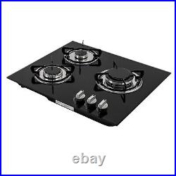 24 Built-in Gas Cooktop 3 Burner Gas Stovetop With Thermocouple Protection