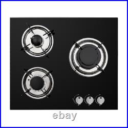24 Built-in Gas Cooktop 3 Burner Gas Stovetop With Thermocouple Protection 24 Built-in Gas Cooktop 3 Burner Gas Stovetop With Thermocouple Protection