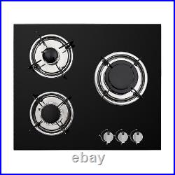 24 Built-in Gas Cooktop 3 Burner Gas Stovetop With Thermocouple Protection