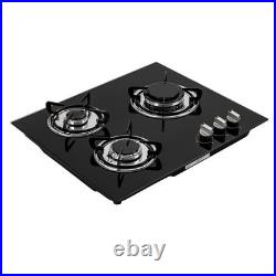 24 Built-in Gas Cooktop 3 Burner Gas Stovetop With Thermocouple Protection