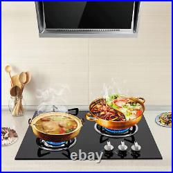 24 Built-in Gas Cooktop 3 Burner Gas Stovetop With Thermocouple Protection