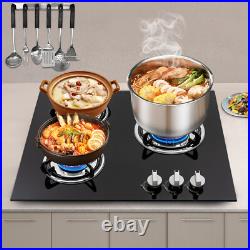 24 Built-in Gas Cooktop 3 Burner Gas Stovetop With Thermocouple Protection 24 Built-in Gas Cooktop 3 Burner Gas Stovetop With Thermocouple Protection