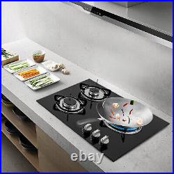 24 Built-in Gas Cooktop 3 Burner Gas Stovetop With Thermocouple Protection