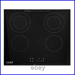 24 Electric Ceramic Cooktop Stove Built-In 4 Burner Touch Control Child Lock US