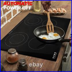 24 Electric Induction Cooktop Ceramic Glass Stove 4 Burners Touch Control