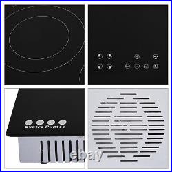 24 Electric Induction Cooktop Ceramic Glass Stove 4 Burners Touch Control