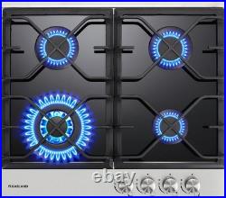 24 In. 4 Burner Gas Cooktop, NG/LPG Cooktops, 4 Burner Thermocouple Protection